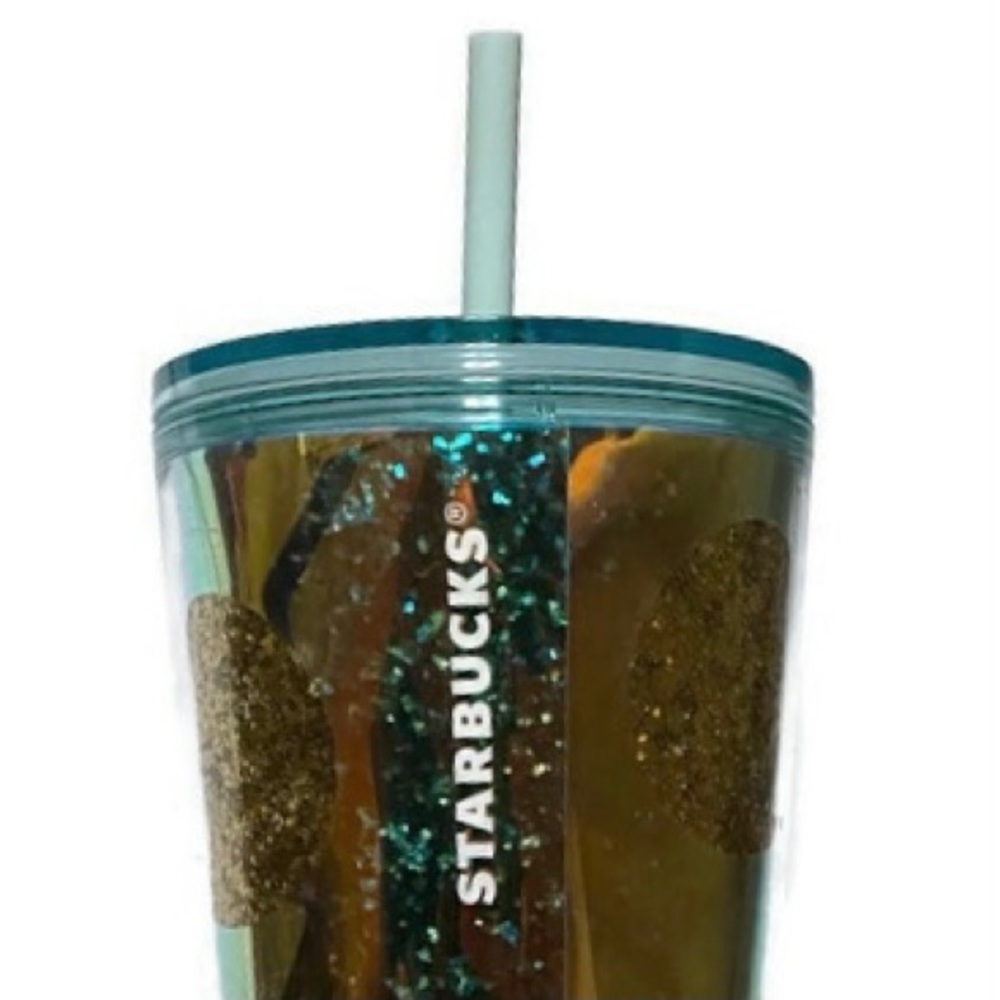 Starbucks Gold Glitter Polka Dots 24 oz Tumbler - Picture 3 of 5
